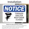 Signmission Tornado Shelter Keep Door Closed Sign With Symbol, 5 in W x Rectangle, Vinyl Decal OS-2PACK-NS-D-35-L-18698 - alternate 6